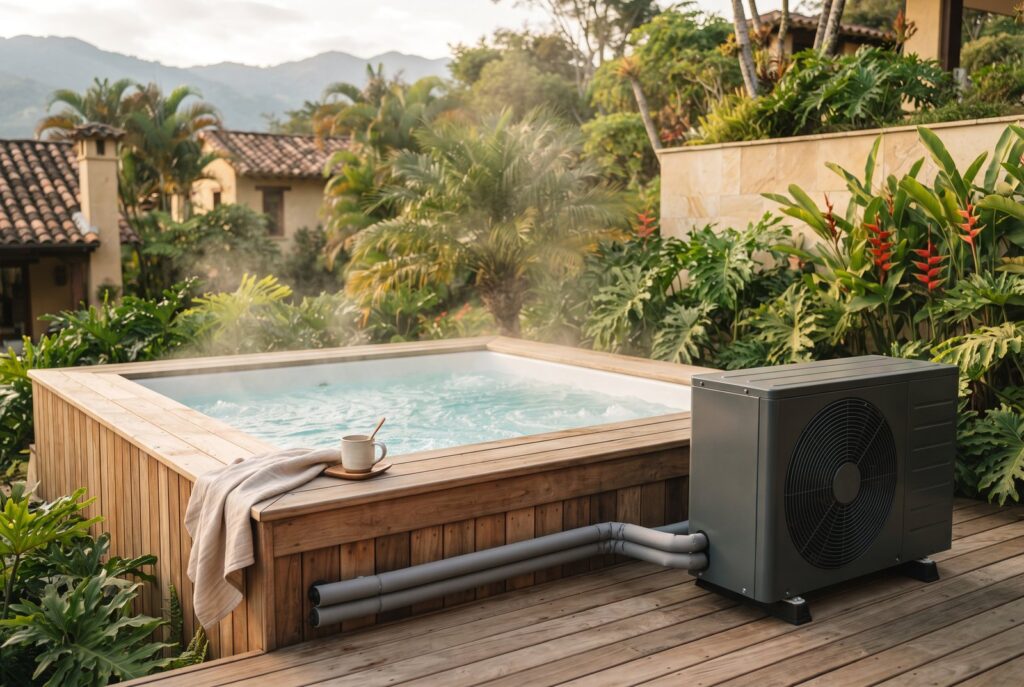 Jacuzzi climatizado con bomba de calor